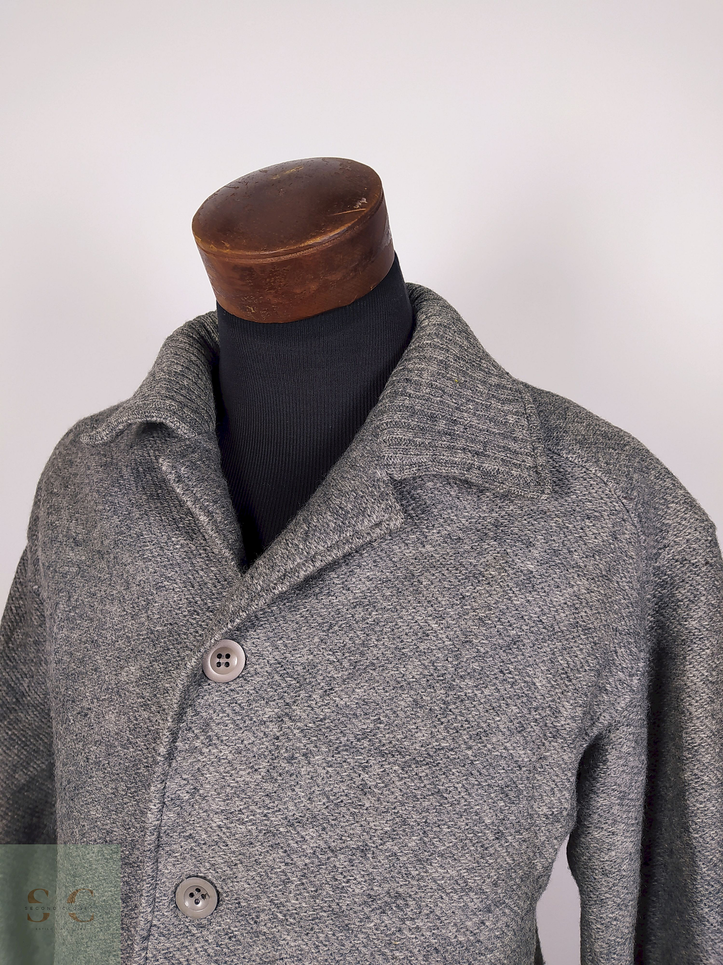 Abrigo pura lana virgen chaqueta hombre TALLA ML ROYAL FLUSH PLOMO - AP57 2