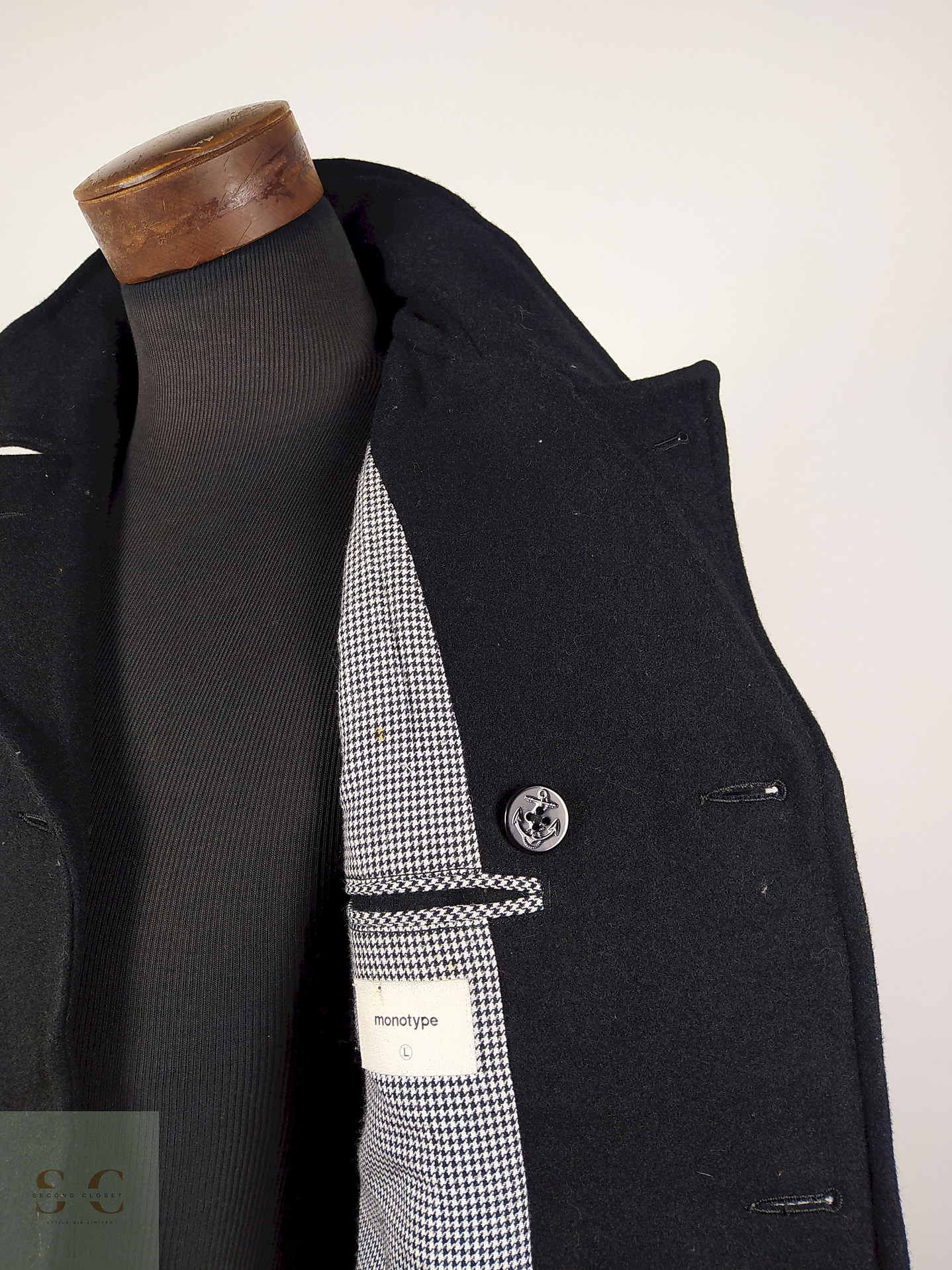 Abrigo marinero lana hombre TALLA M MONOTYPE NEGRO - AP87 5