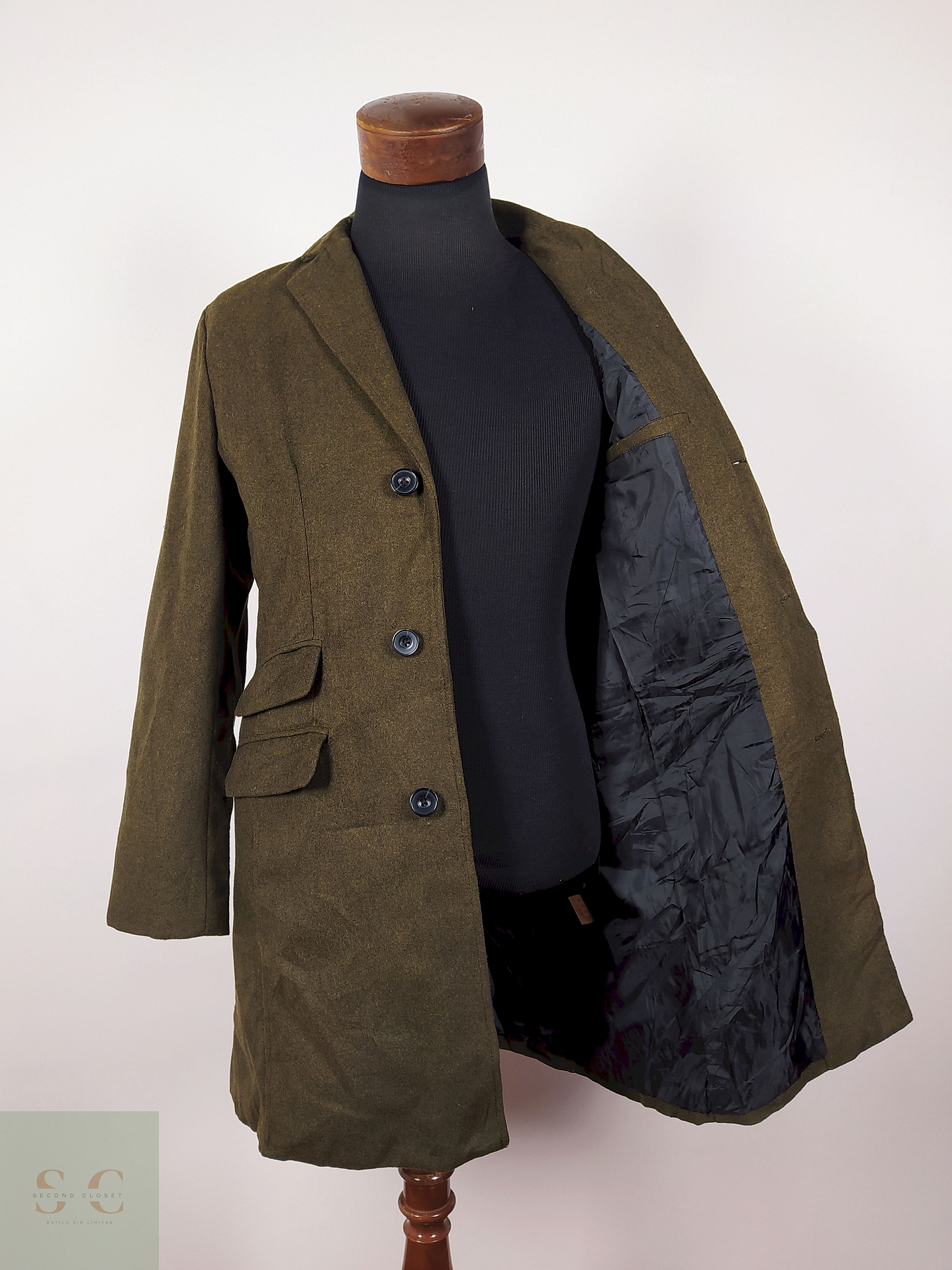 Abrigo hombre TALLA S ZIP FIVE VERDE - AP95 3