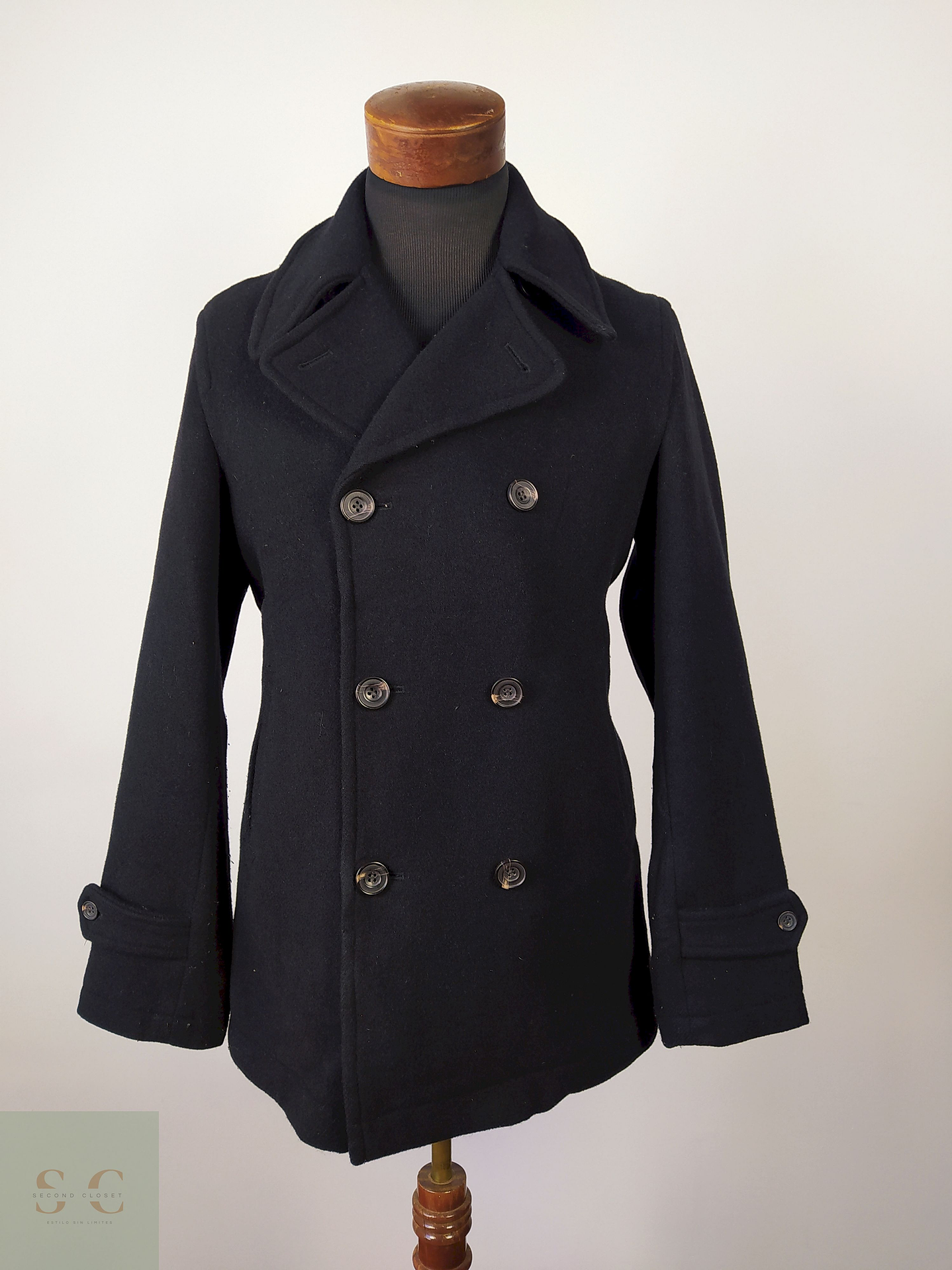 Abrigo marinero lana hombre TALLA S FLASH REPORT AZUL - AP28 4