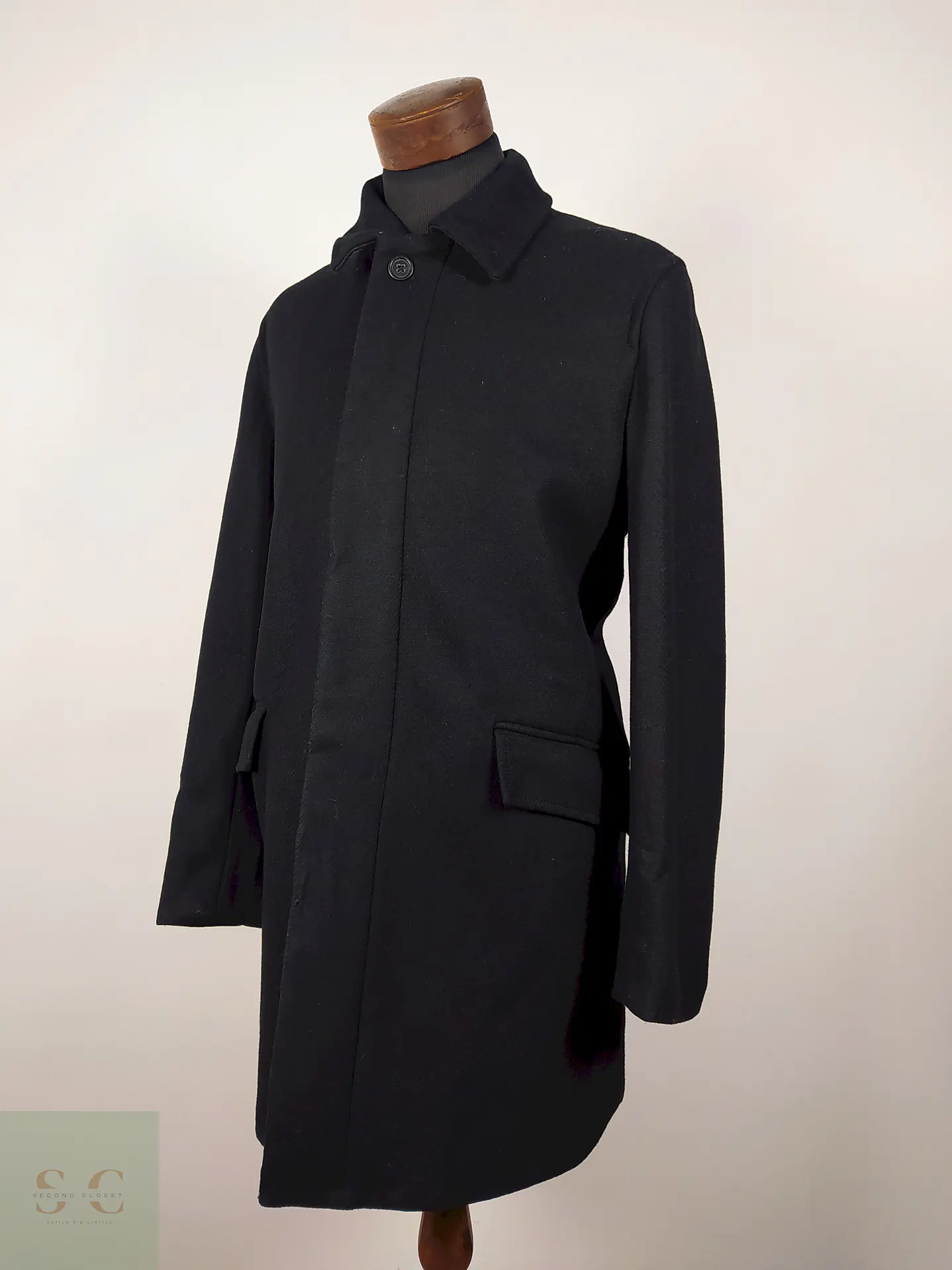 Abrigo lana hombre TALLA M BANANA REPUBLIC NEGRO - AP97 4