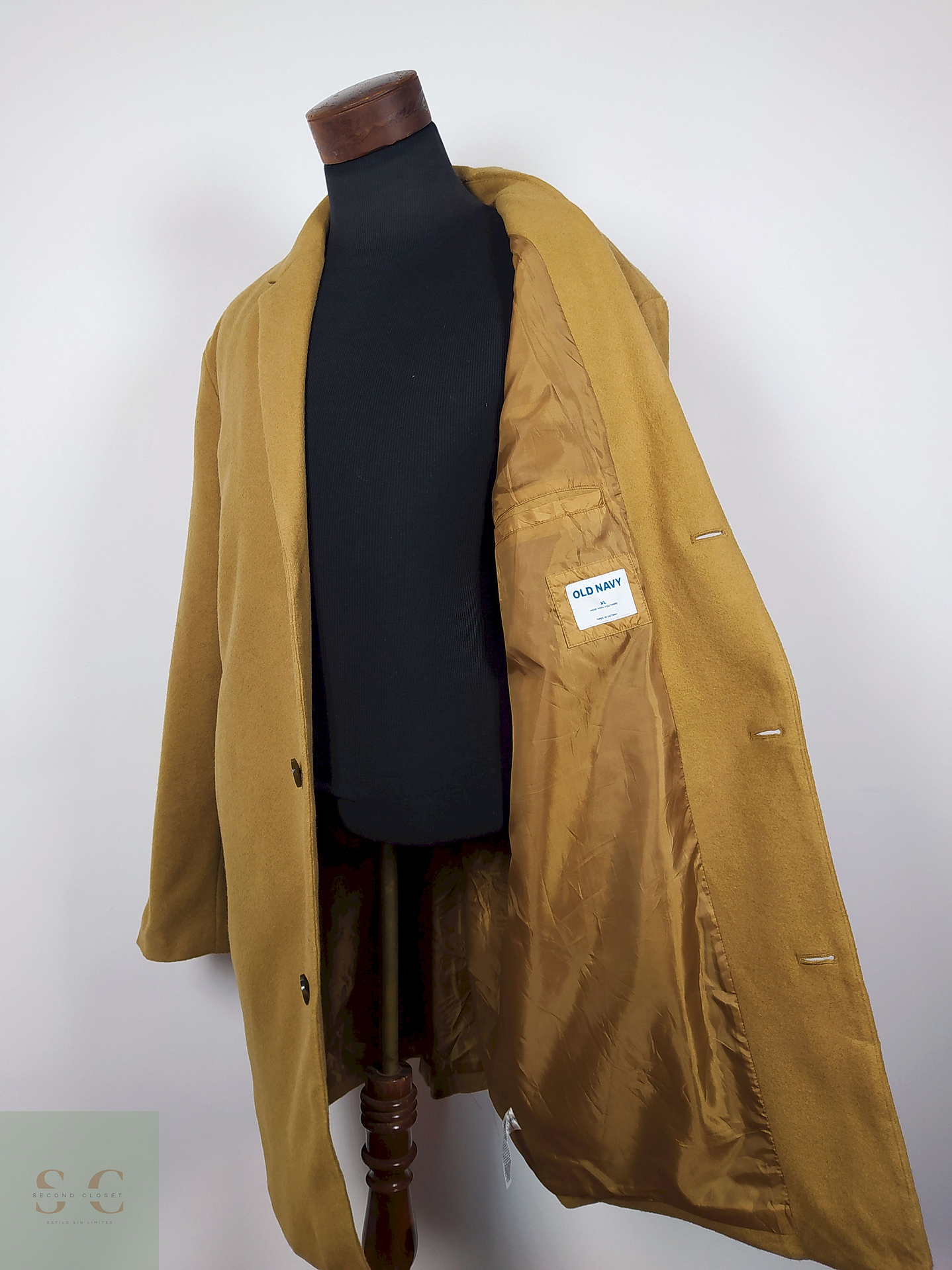 Abrigo Largo hombre TALLA 2XL OLD NAVY CAMEL - AP48 3