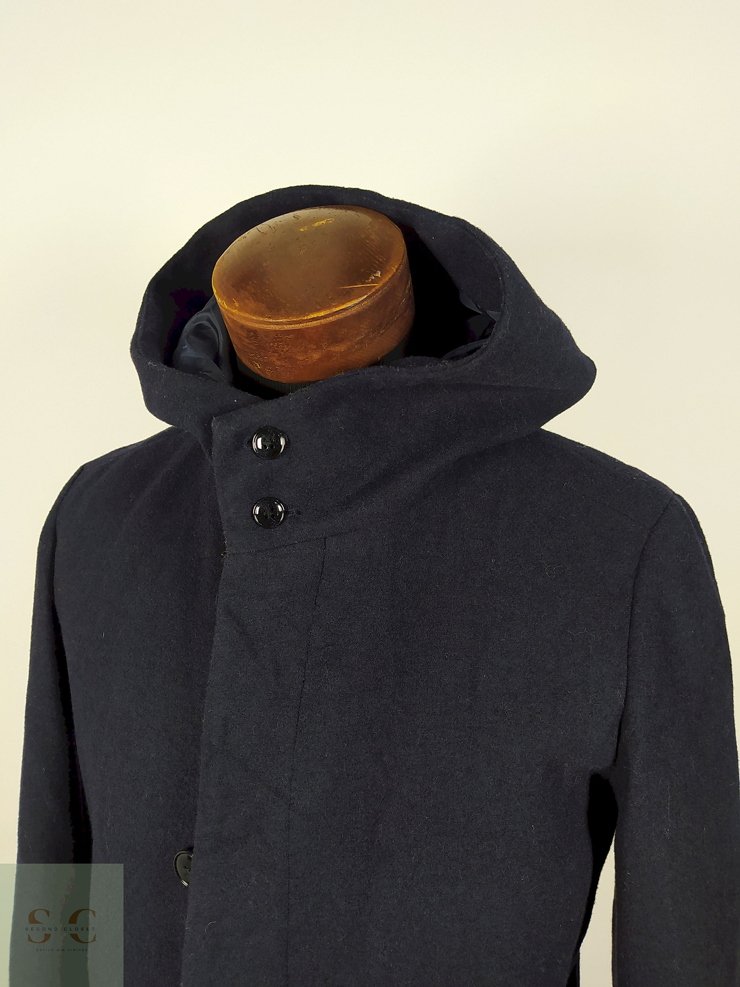 Abrigo de lana hombre TALLA SM GU AZUL  4