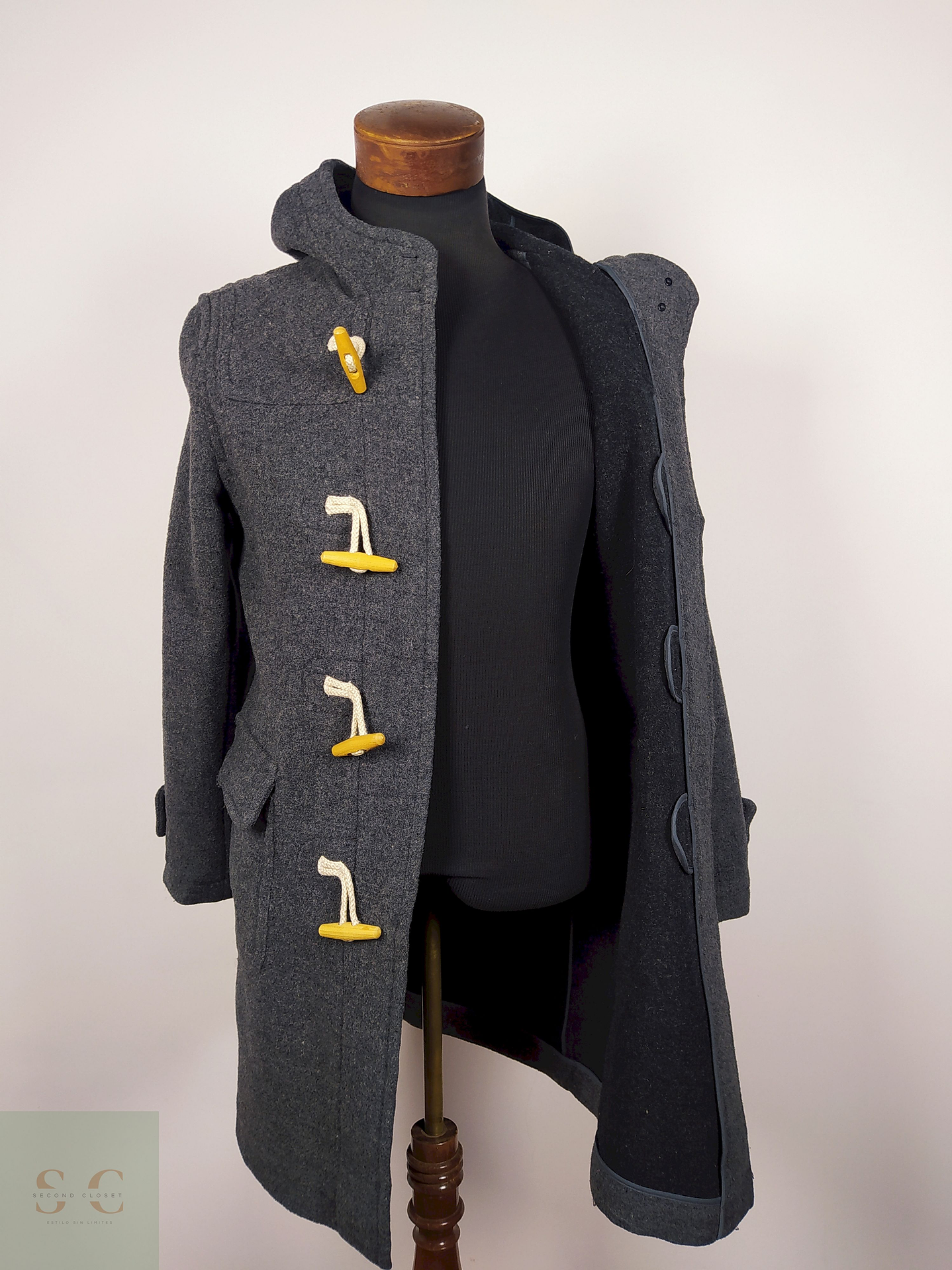 Abrigo montgomery lana lujo hombre TALLA SM LOVELIVELIFE PLOMO - AP56 4