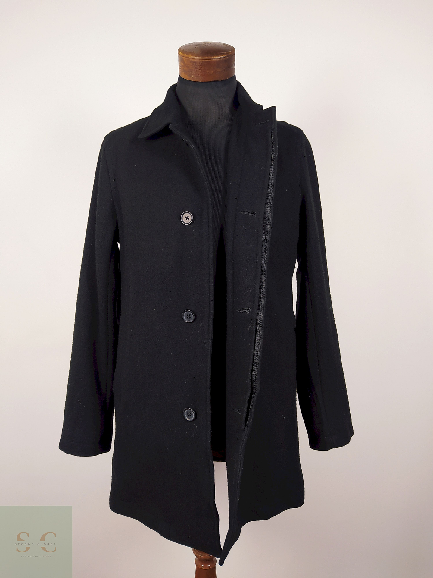 Abrigo lana hombre TALLA M GAP NEGRO - AP83 1