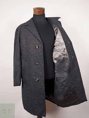 Abrigo pura lana virgen hombre KILIAN WOHRL SCHWEINFURT TALLA L - PLOMO - AP51