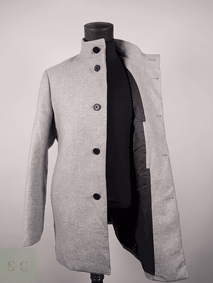 Abrigo lana virgen hombre TALLA L THEORY GRIS - AP81