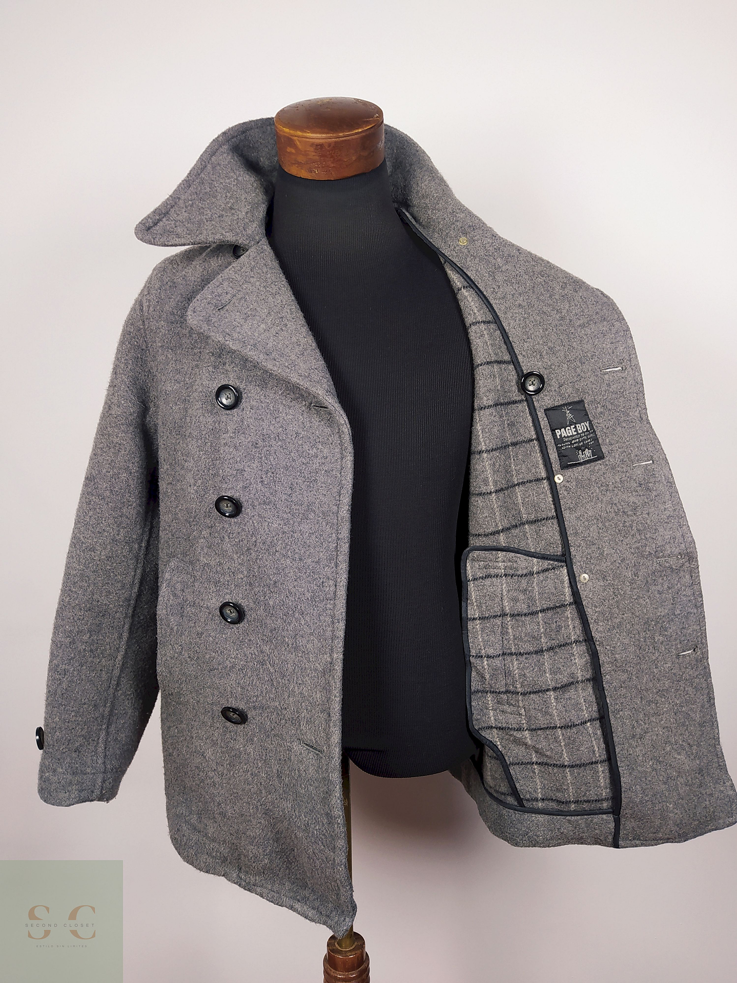 Abrigo marinero lana hombre TALLA S PAGE BOY PLOMO - AP55 4