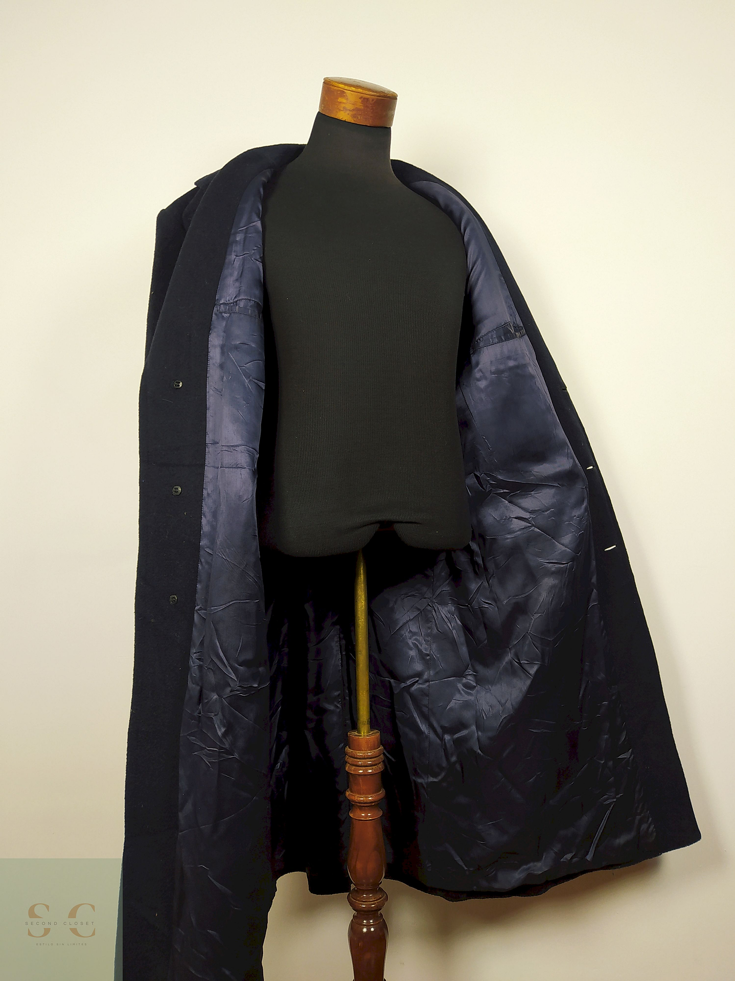 Abrigo largo lana hombre TALLA 2XL AZUL - AP49 5