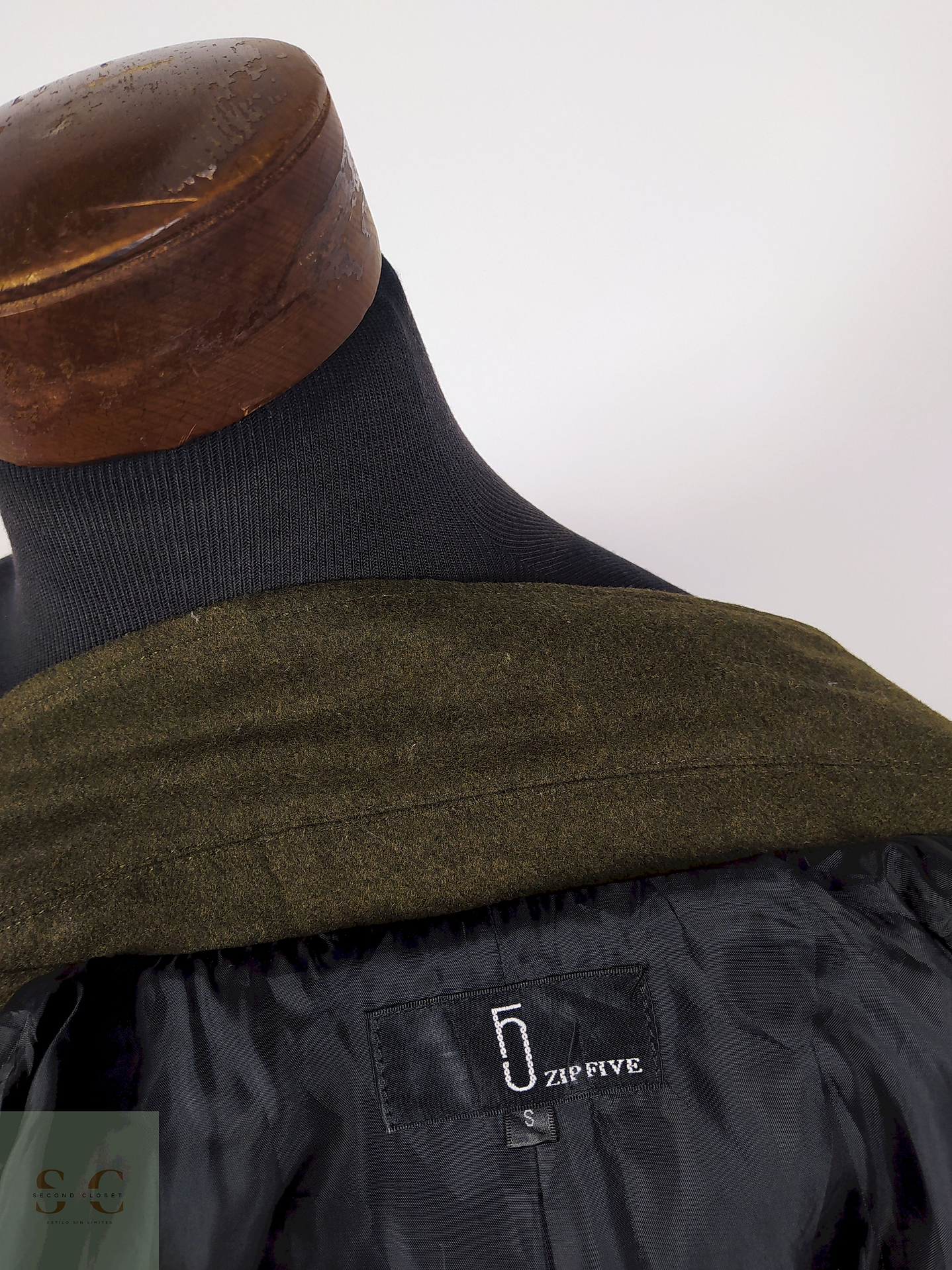 Abrigo hombre TALLA S ZIP FIVE VERDE - AP95 4