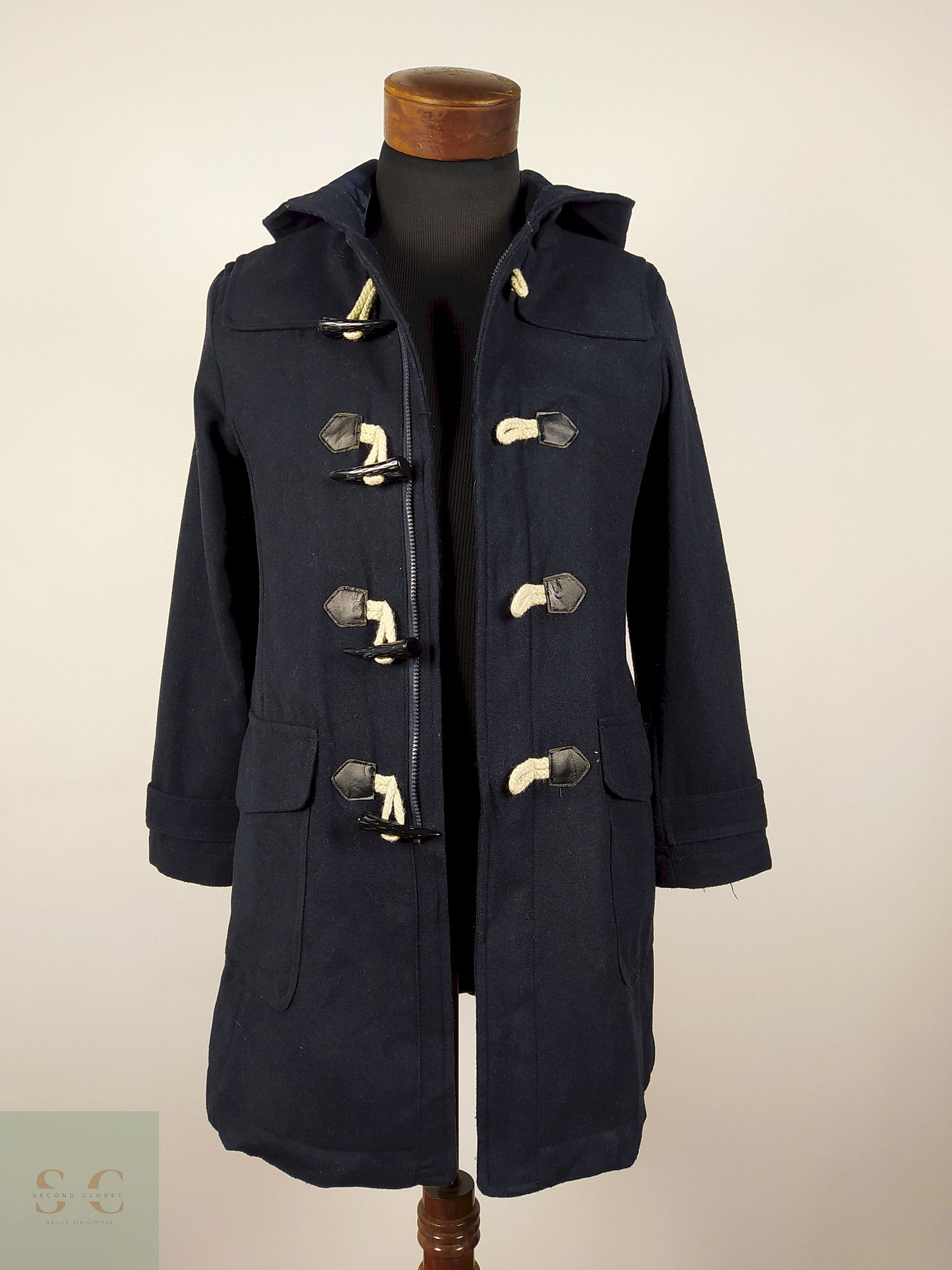 Abrigo montgomery lana TALLA SM MUJER COMME CA ISM AZUL  - AP85 5