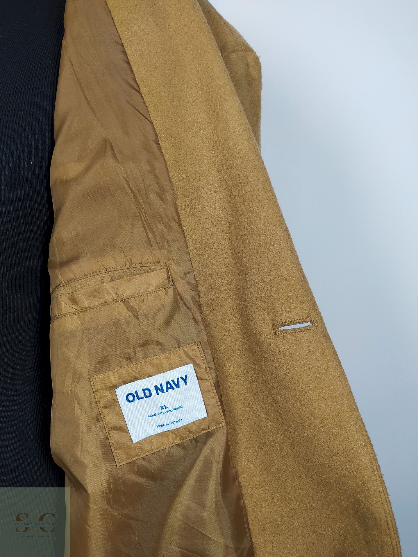 Abrigo Largo hombre TALLA 2XL OLD NAVY CAMEL - AP48 4