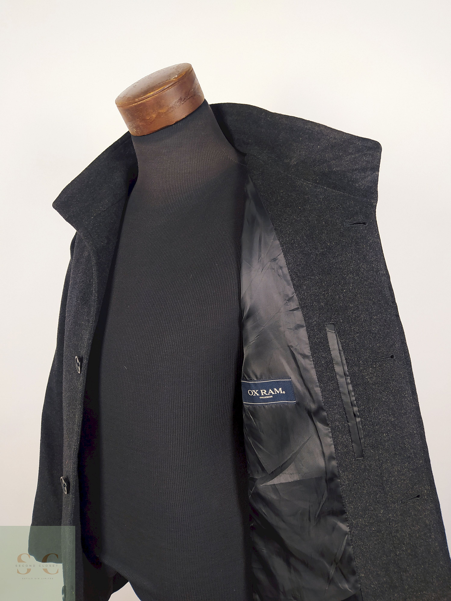 Abrigo lana hombre TALLA L OX RAM COLLECTION PLOMO - AP59 3