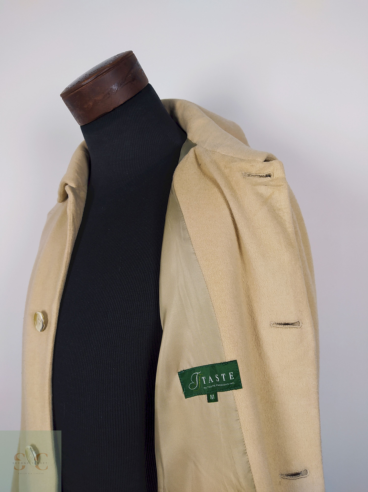 Abrigo largo lana hombre TALLA ML TASTE FASHION BEIGE - AP52 4