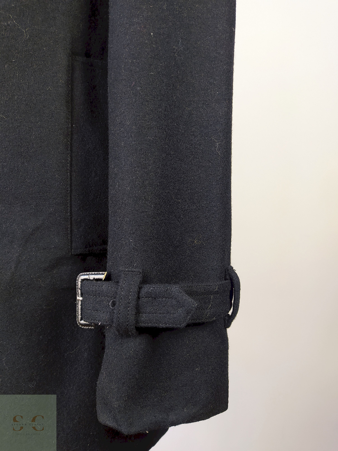 Abrigo lana hombre con cinturón lujo TALLA SM ABAHOUSE NEGRO - AP32 7