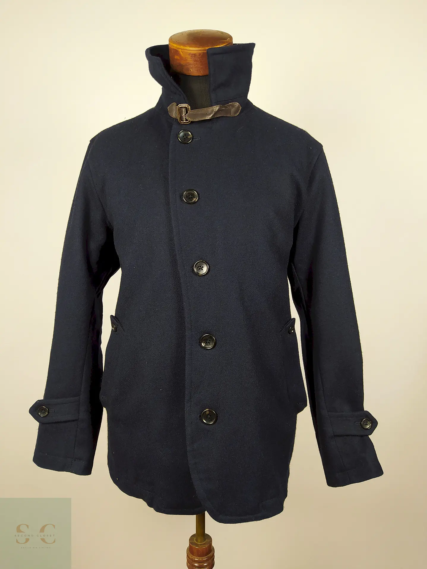 Abrigo Japones Lana hombre TALLA L OXFORD AZUL - AP42 2