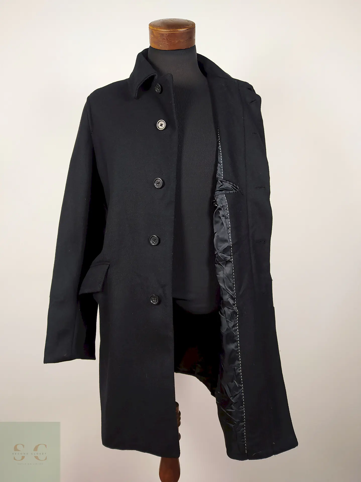 Abrigo lana hombre TALLA M BANANA REPUBLIC NEGRO - AP97 1