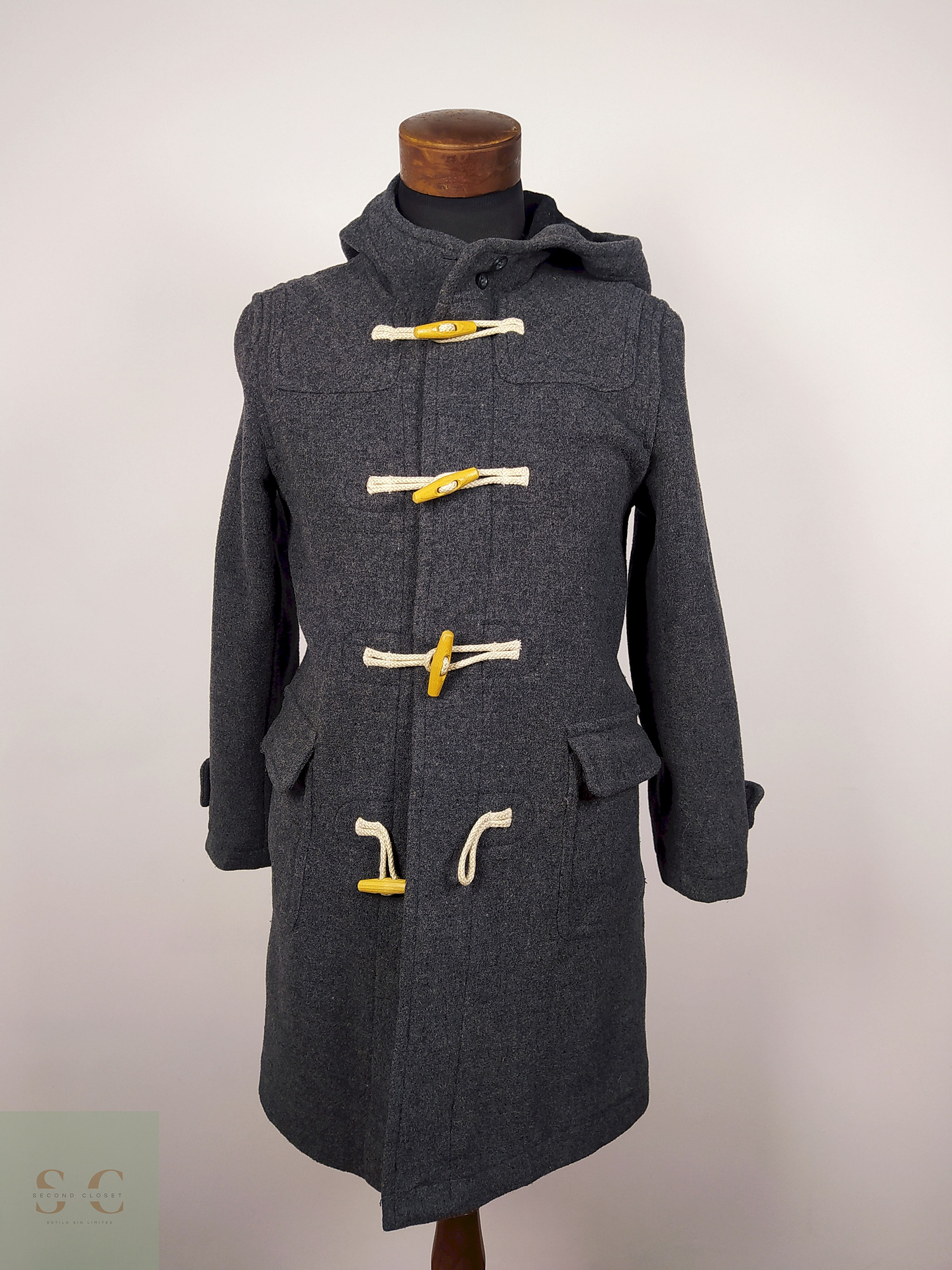 Abrigo montgomery lana lujo hombre TALLA SM LOVELIVELIFE PLOMO - AP56 2