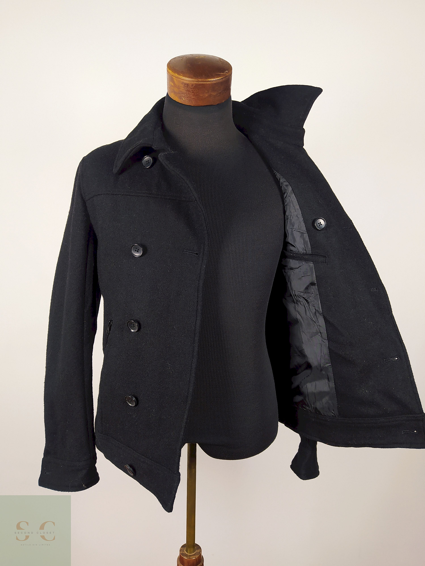 Abrigo marinero lana hombre TALLA S MIND BLOW NEGRO - AP73 3