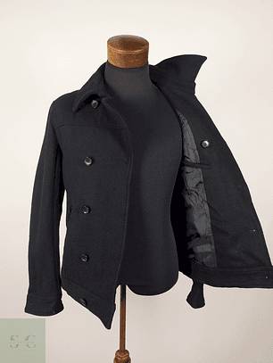 Abrigo marinero lana hombre TALLA S MIND BLOW NEGRO - AP73