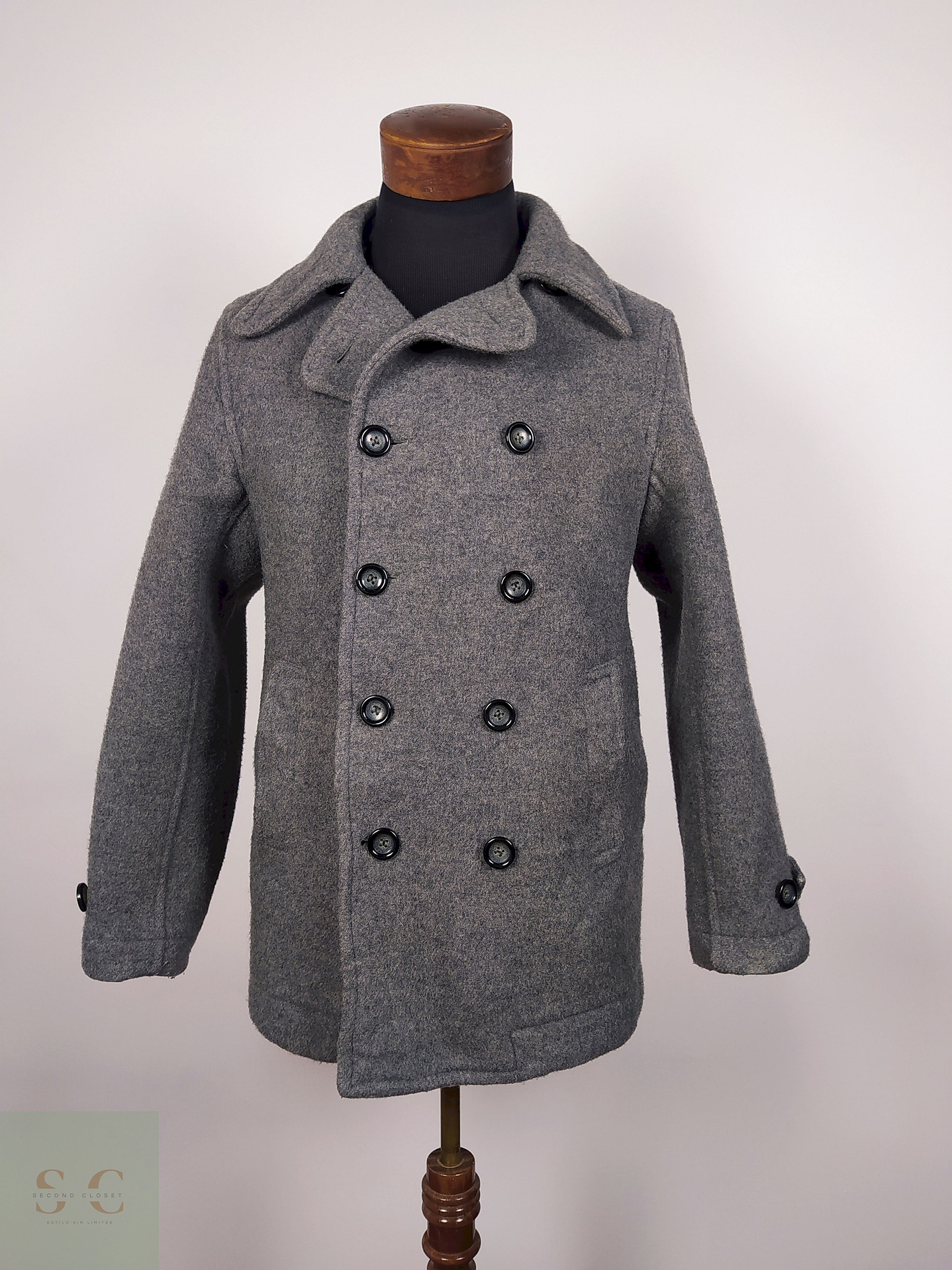 Abrigo marinero lana hombre TALLA S PAGE BOY PLOMO - AP55 2