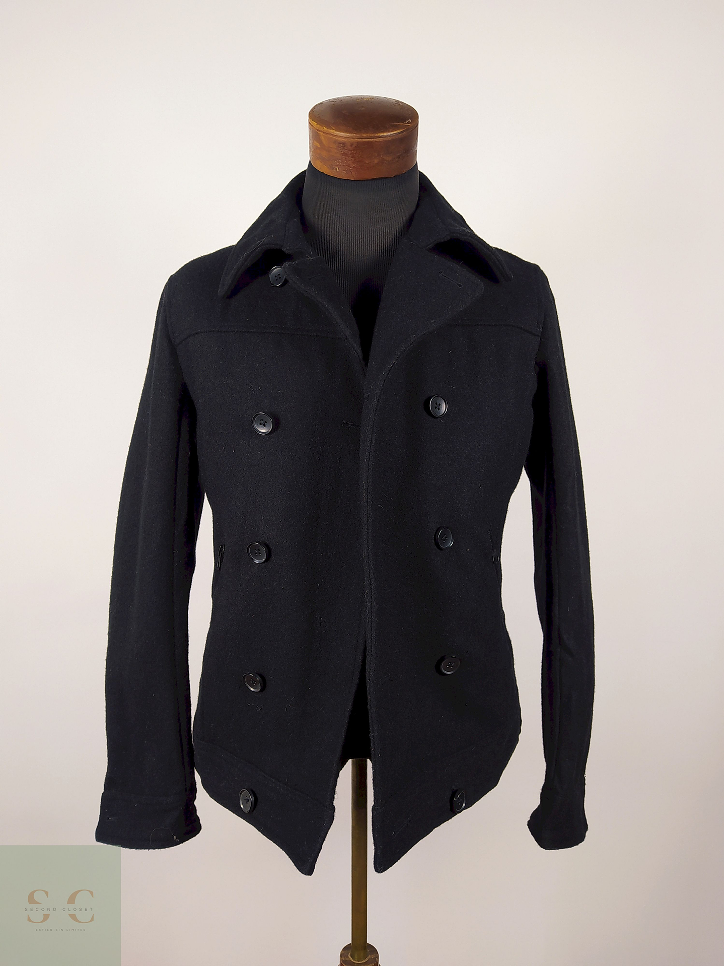 Abrigo marinero lana hombre TALLA S MIND BLOW NEGRO - AP73 5