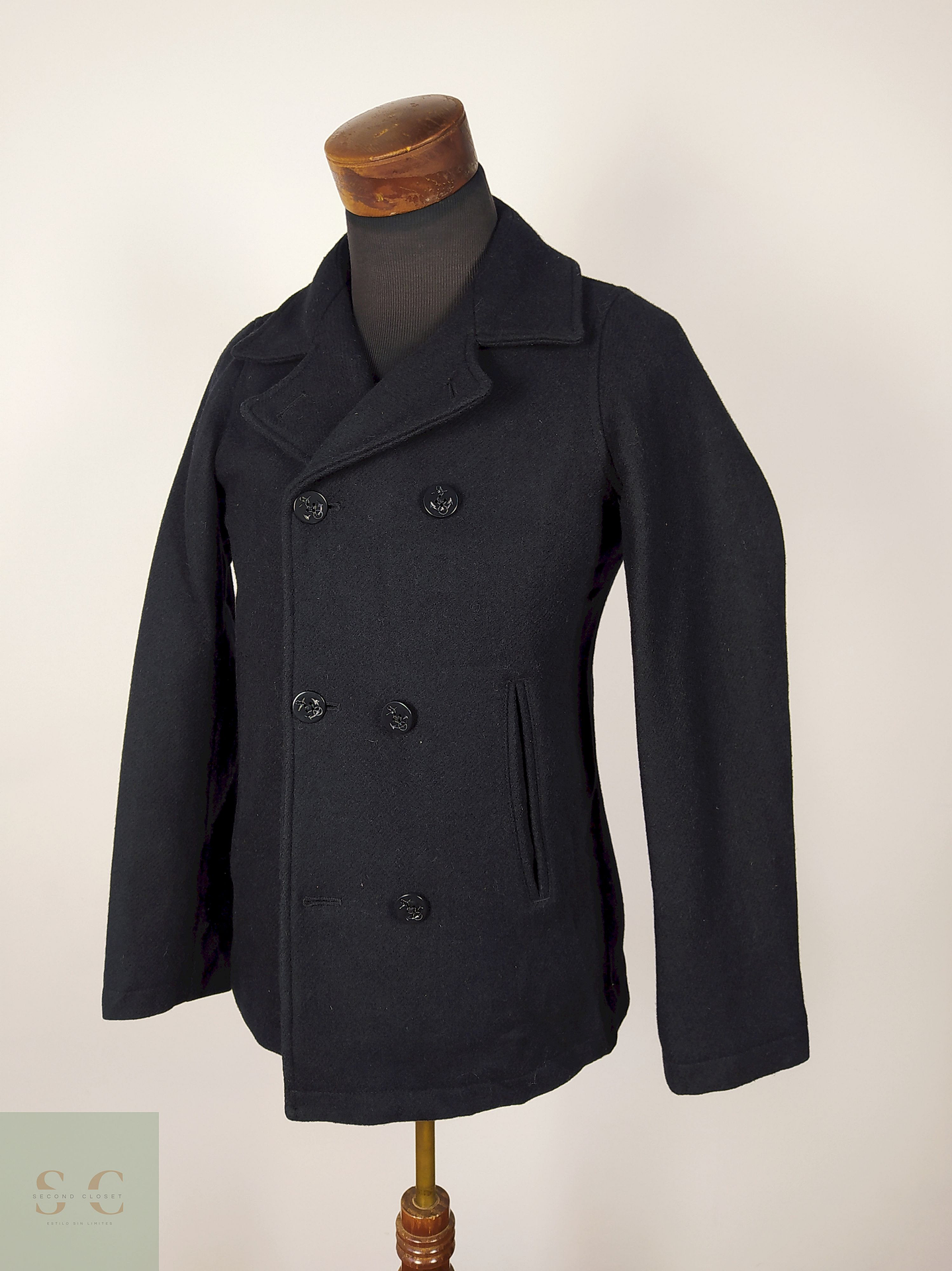 Abrigo Marinero lana UNISEX premium Negro Talla XXS hombre TALLA SM mujer General Supply - AP202 1