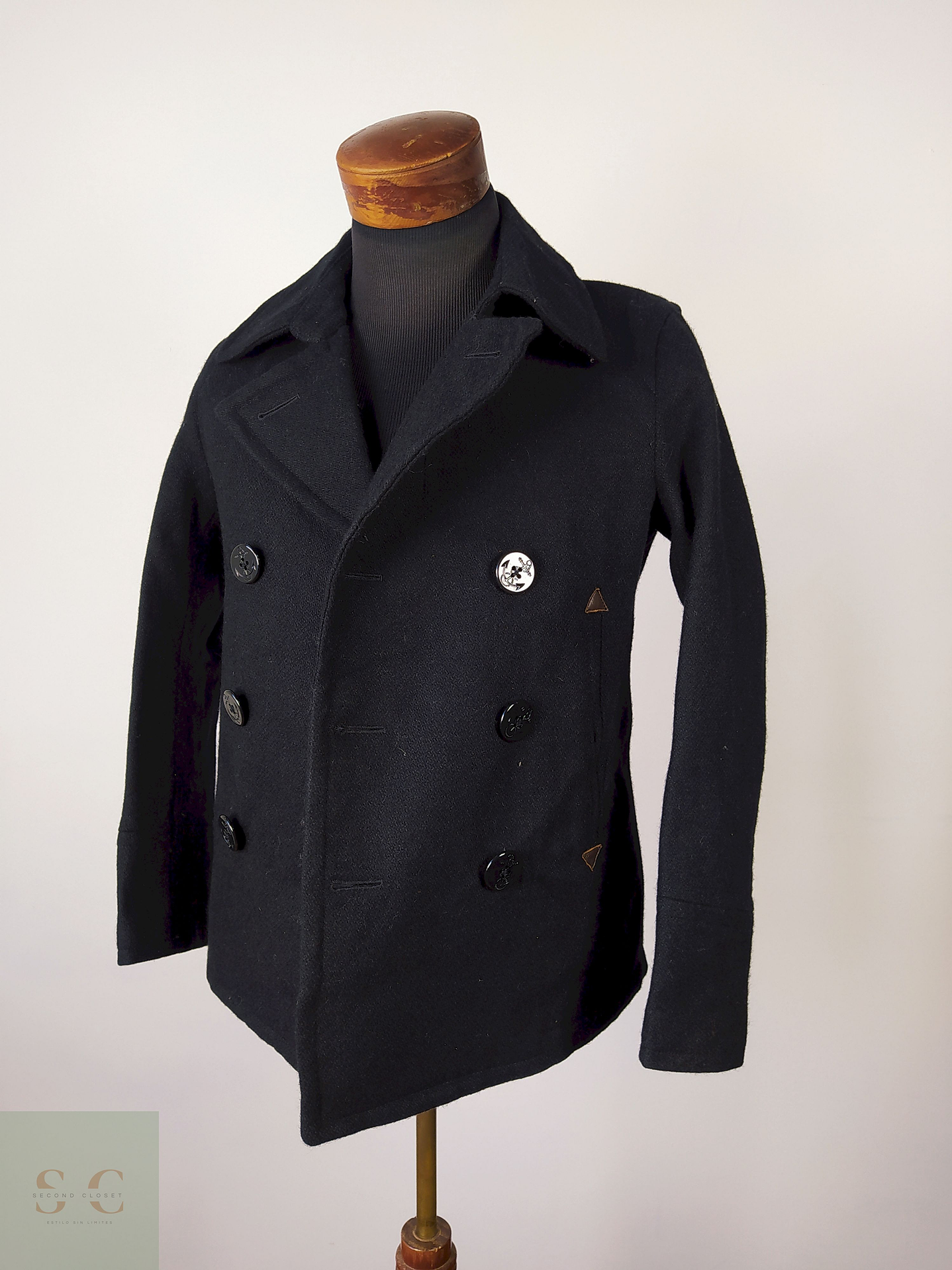 Abrigo Marinero lana premium Negro Talla XS TK Japan - AP152 1