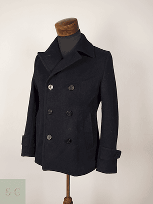 Abrigo Marinero lana hombre premium Negro Talla SM Rageblue - AP205