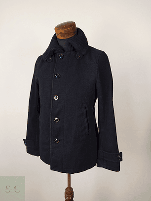 Abrigo lana hombre premiums Azul Talla S Global Work - AP154