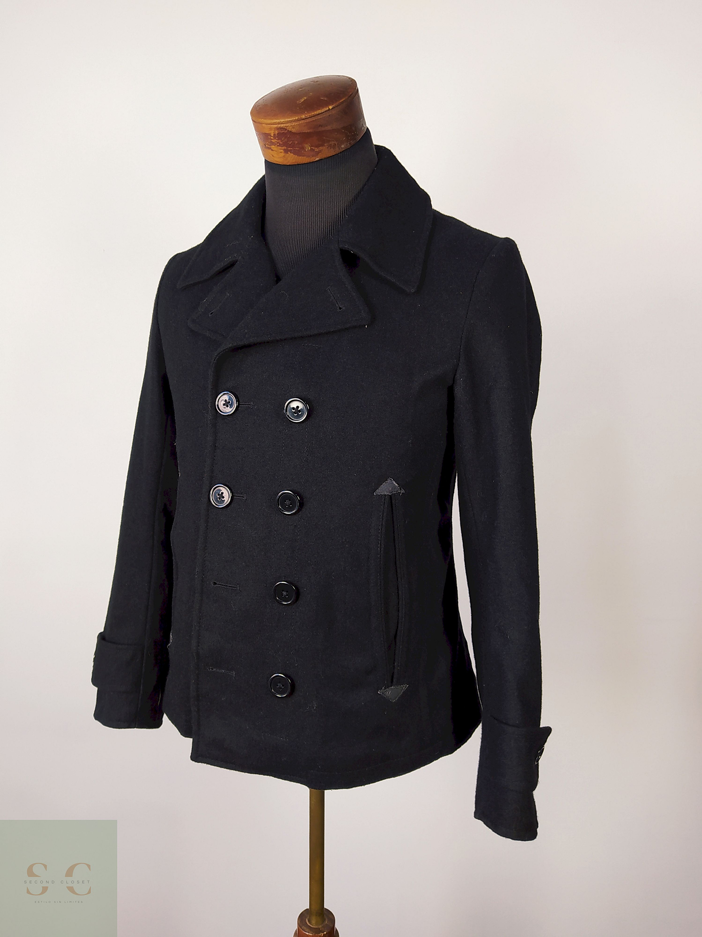 Abrigo Marinero lana hombre Negro Talla S Rageblue - AP153 1