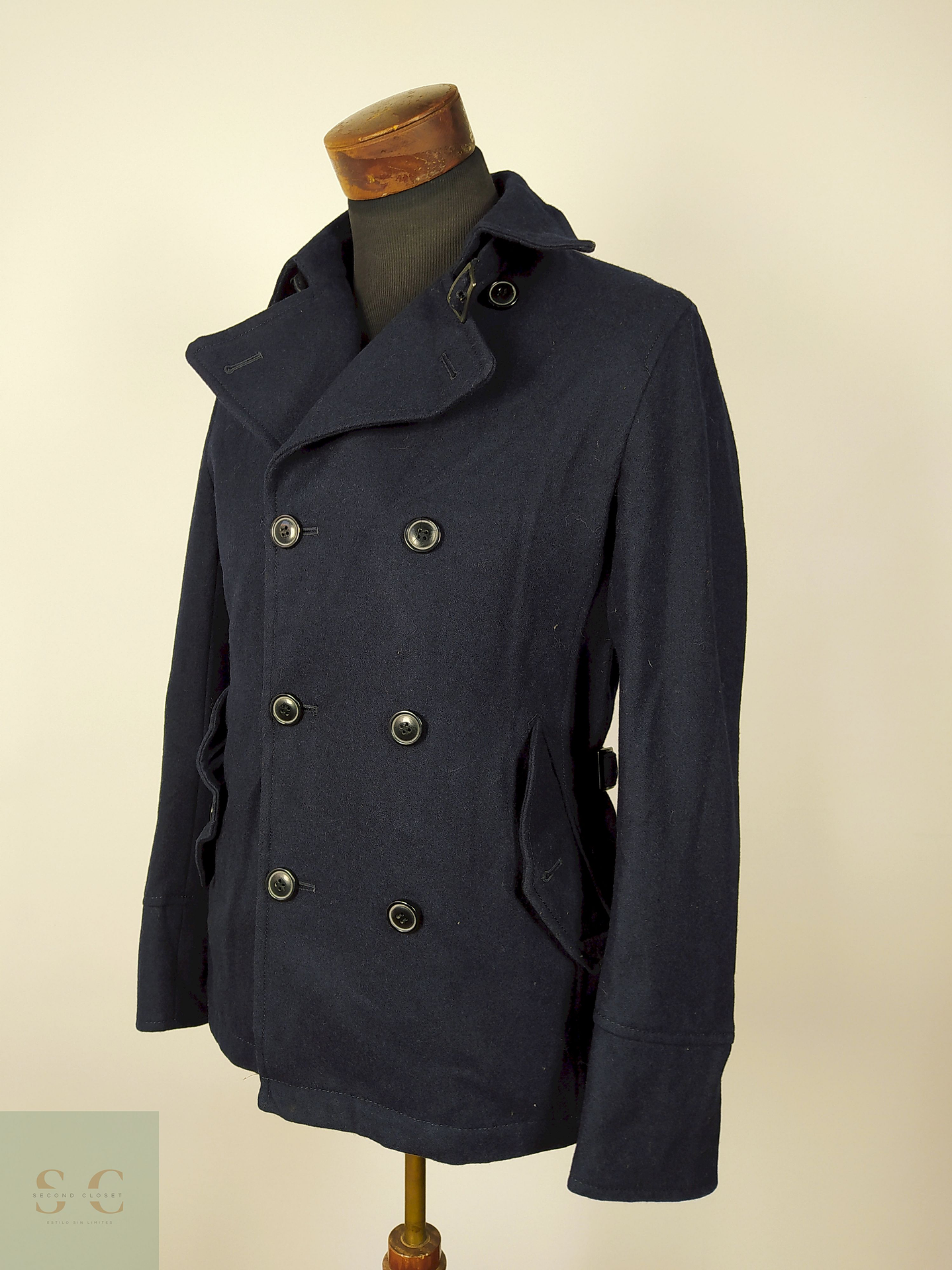 Abrigo Marinero lana premium Azul Talla SM MENS BIGI - AP207 1