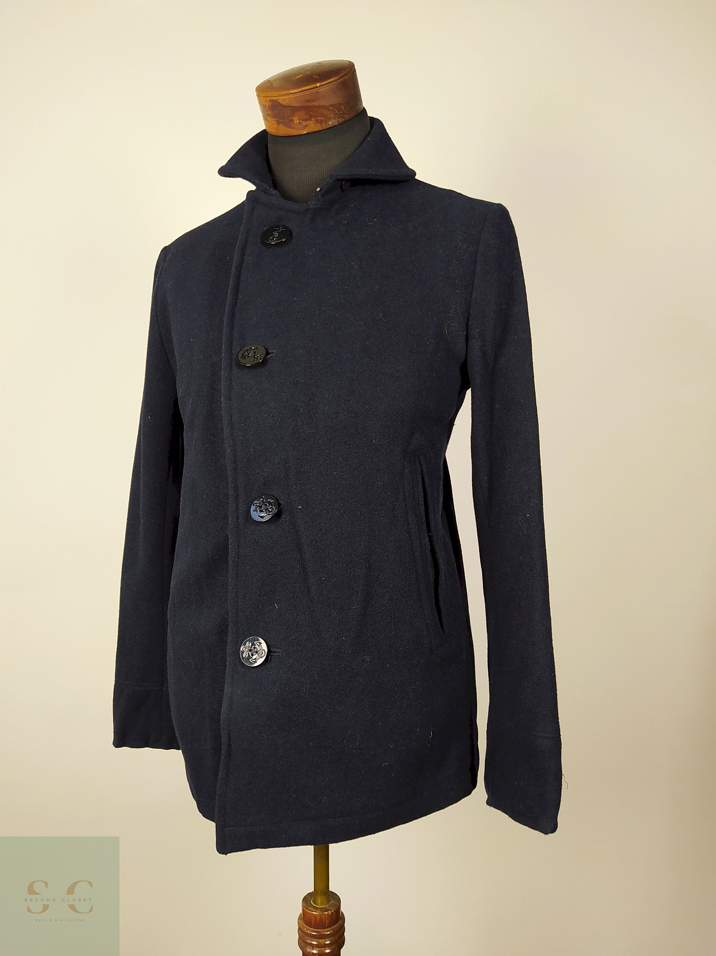 Abrigo lana hombre premium Azul Talla M Worker Union - AP210 1