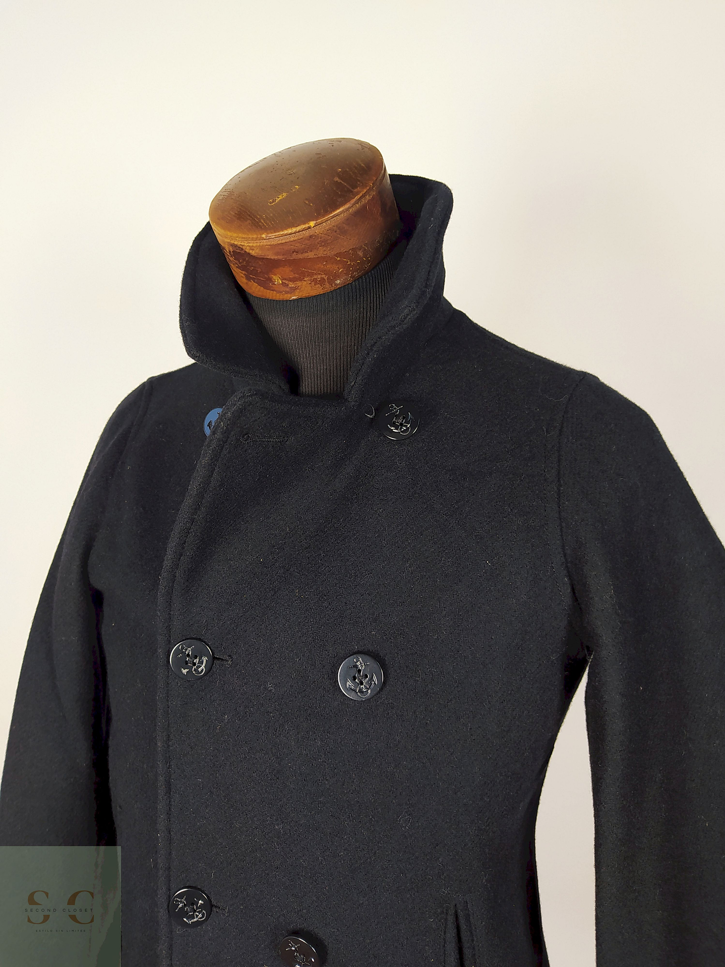 Abrigo Marinero lana UNISEX premium Negro Talla XXS hombre TALLA SM mujer General Supply - AP202 2