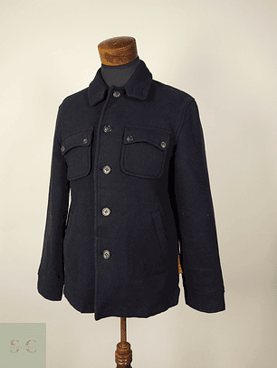 Abrigo hombre lana chaqueta premium Azul Talla ML HOMME - AP213