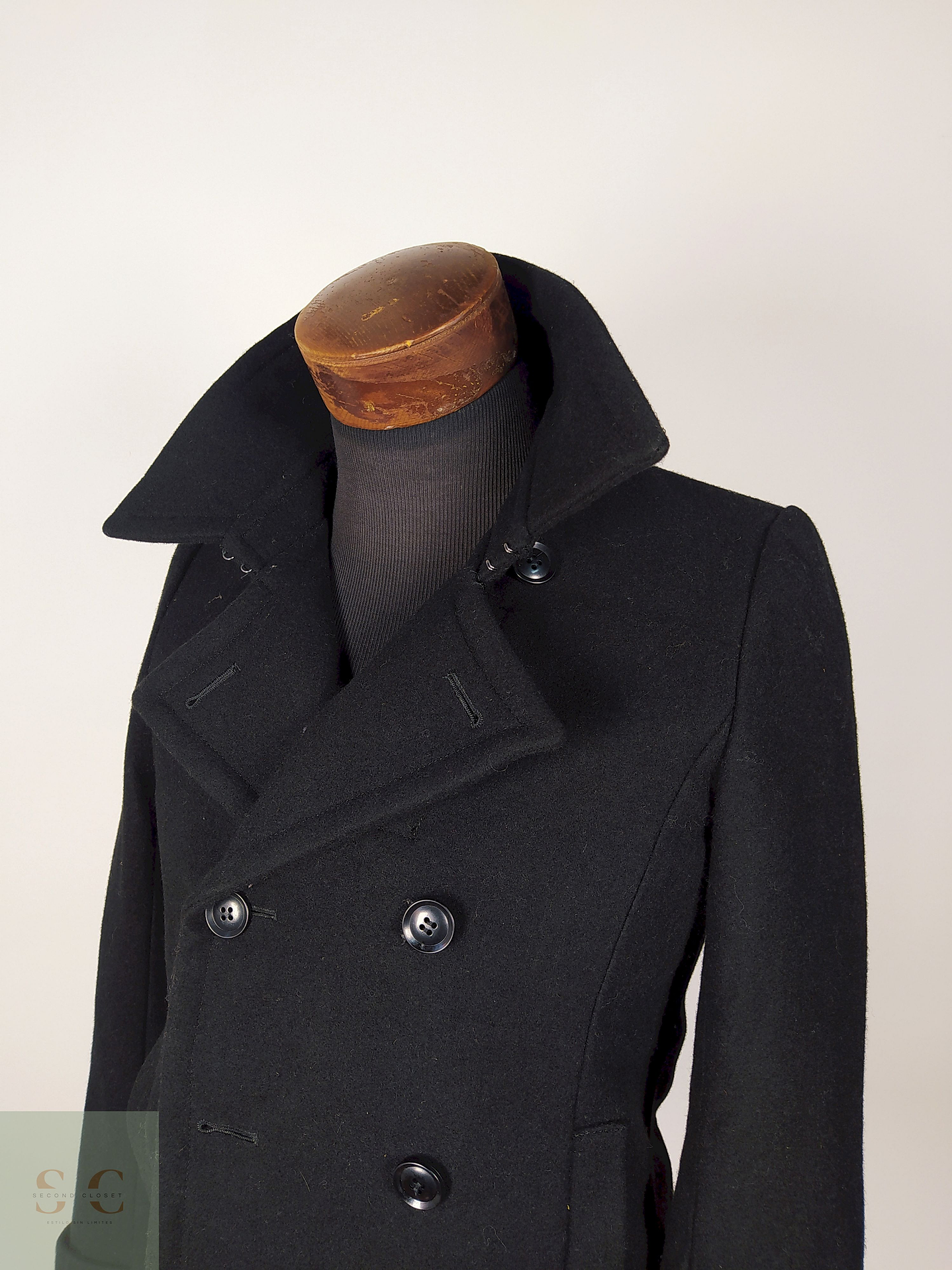 Abrigo Marinero lana premium Negro Talla XS Estudios - AP204 3