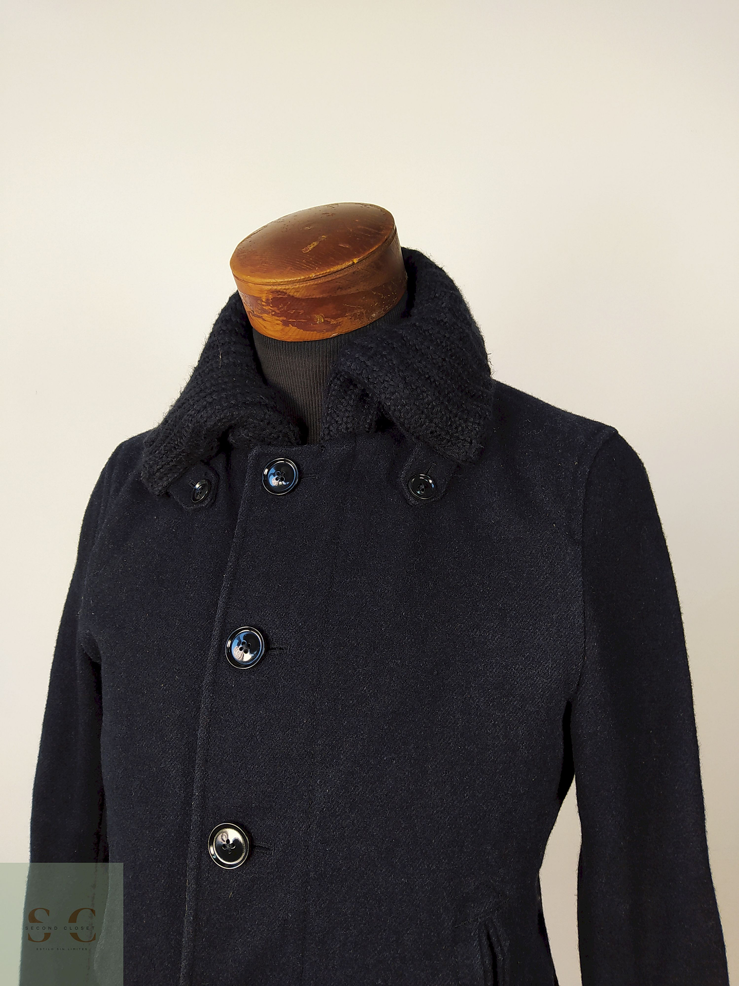 Abrigo lana hombre premiums Azul Talla S Global Work - AP154 2