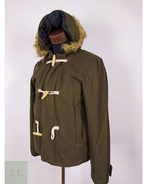 Abrigo Montgomery mujer lana verde Talla M WOOLRICH 