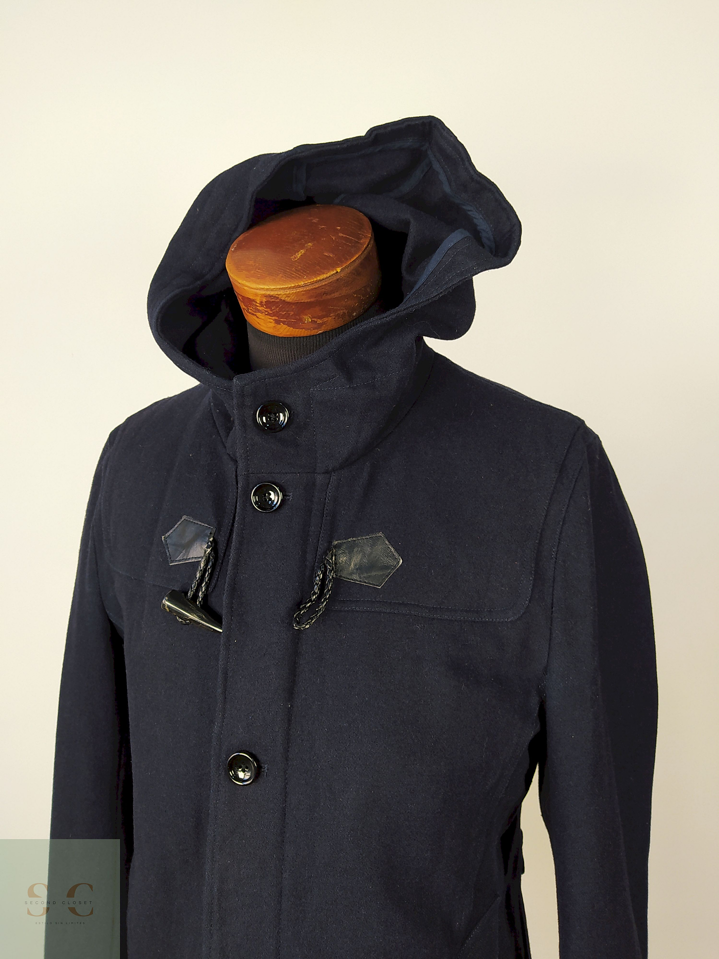 Abrigo lana hombre Azul Talla M AKIQ - AP156 2