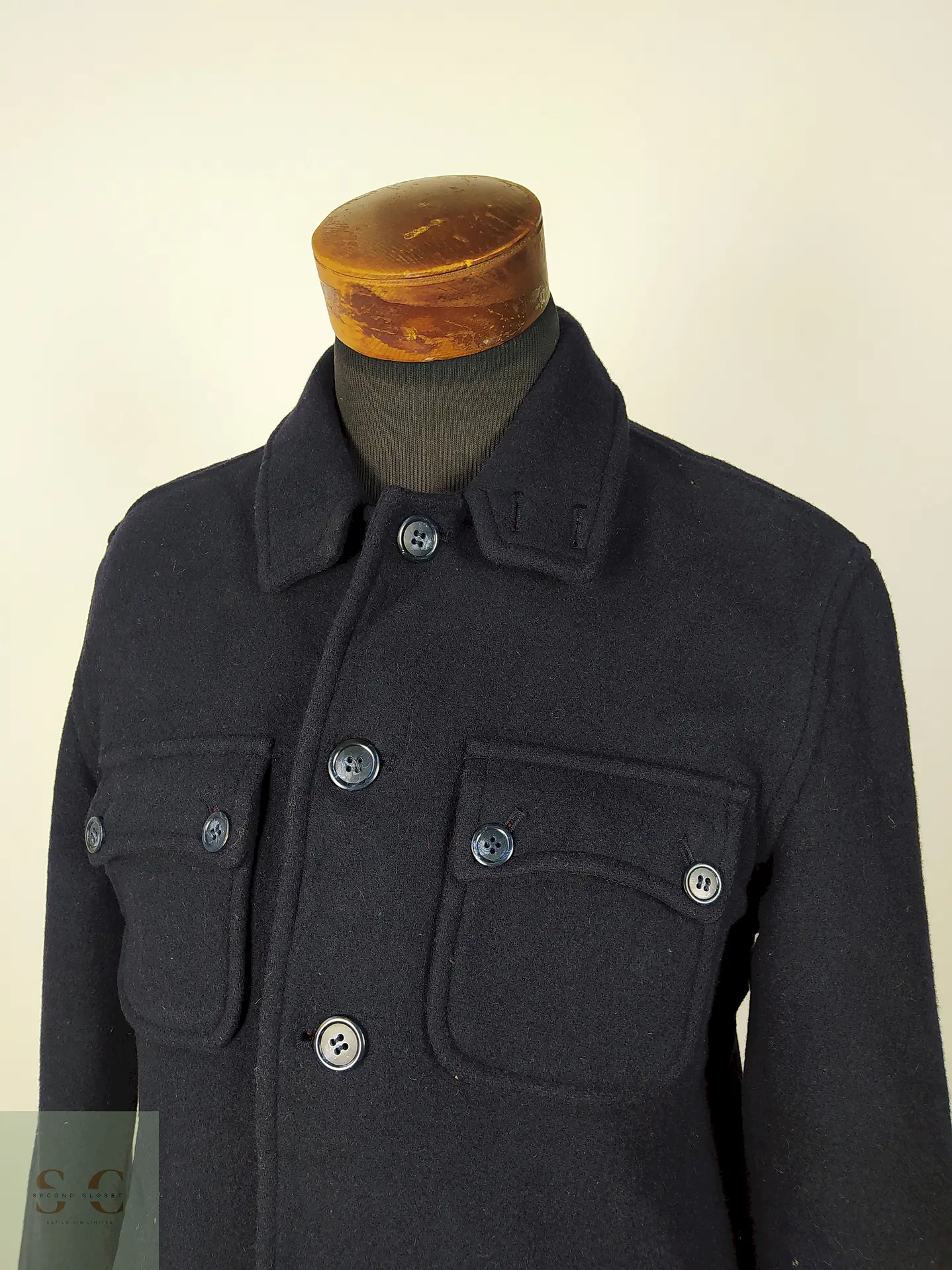 Abrigo hombre lana chaqueta premium Azul Talla ML HOMME - AP213 2