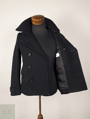 Abrigo Marinero lana premium Negro Talla XS Estudios - AP204