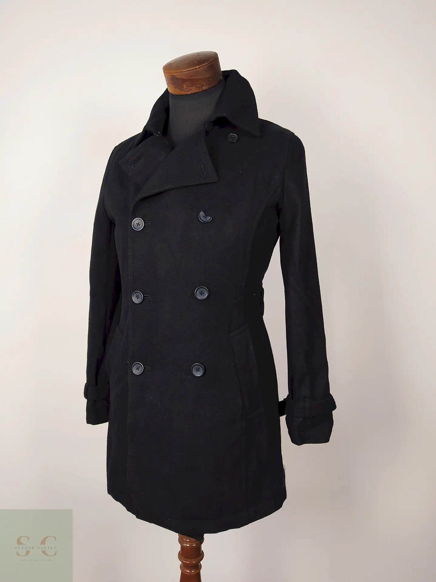 Abrigo Marinero lana premium hombre Negro Talla S Low Box - AP226 1