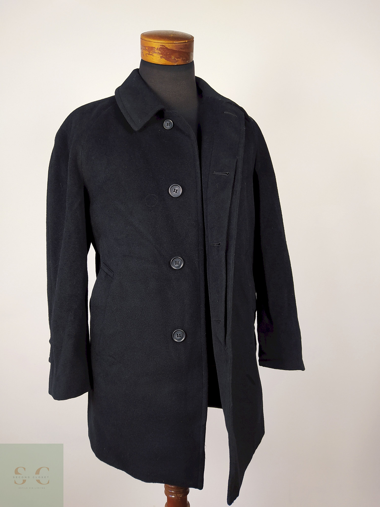 Abrigo lana elegante hombre premium NEGRO Talla ML G STAGE - AP129 1