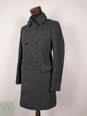 Abrigo lana marinero hombre PLOMO Talla SM BENETTON - AP123