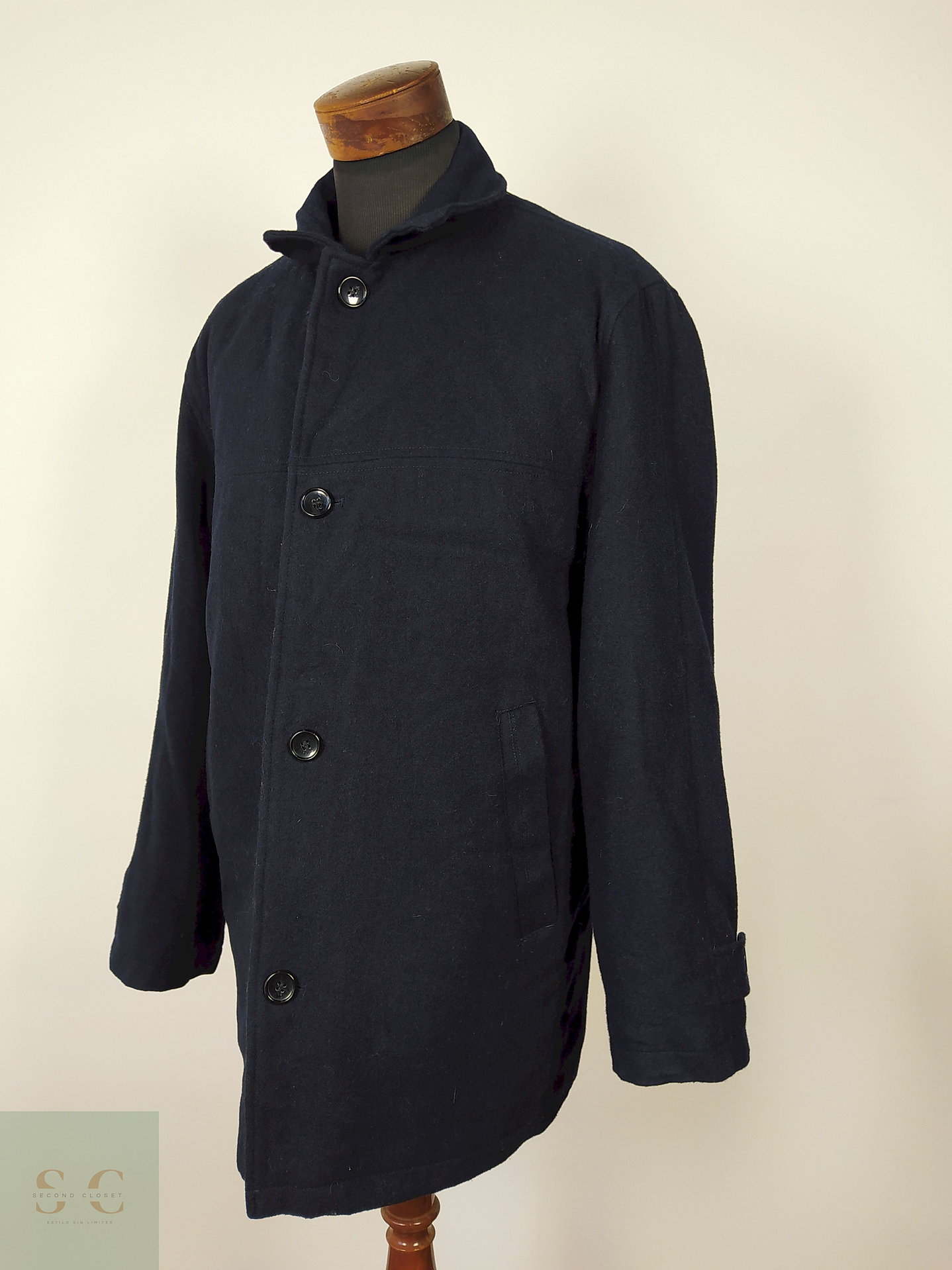 Abrigo lana hombre chaqueton AZUL  Talla L/XL LONDON FOG - AP125 1