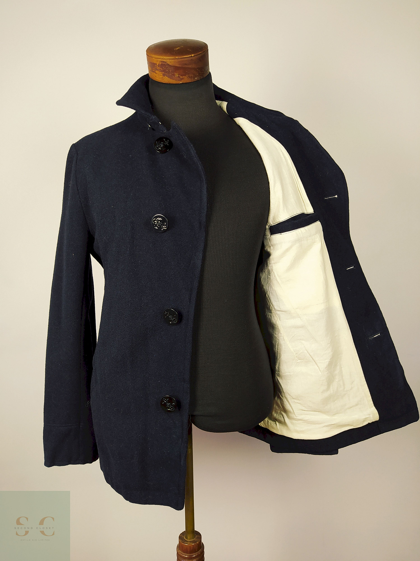 Abrigo lana hombre premium Azul Talla M Worker Union - AP210 3