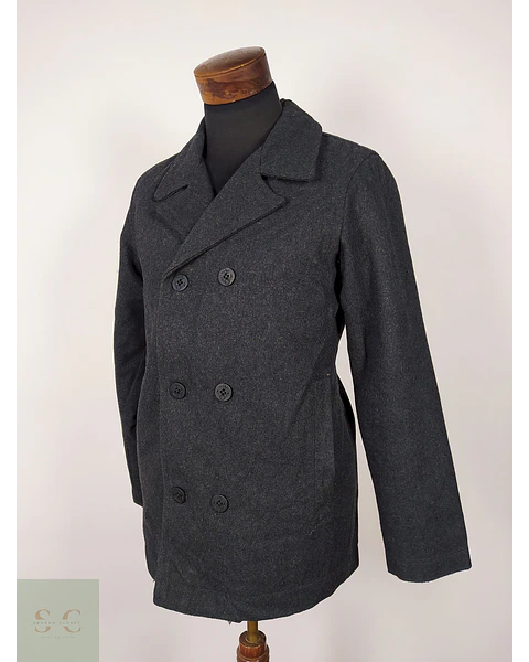 Abrigo Marinero lana hombre peacoat Plomo Talla S Old Navy