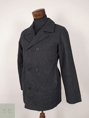 Abrigo Marinero lana hombre PLOMO Talla S OLD NAVY - AP124