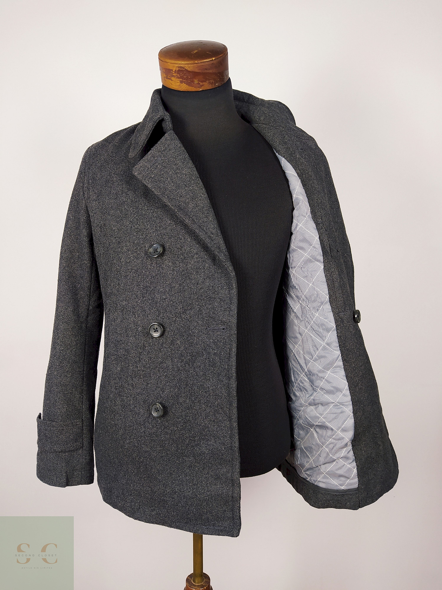 Abrigo Marinero hombre PLOMO Talla XS GU  - AP118 3