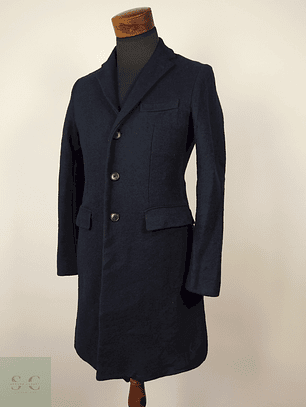 Abrigo Largo lana hombre AZUL Talla S GLOBAL WORK - AP138